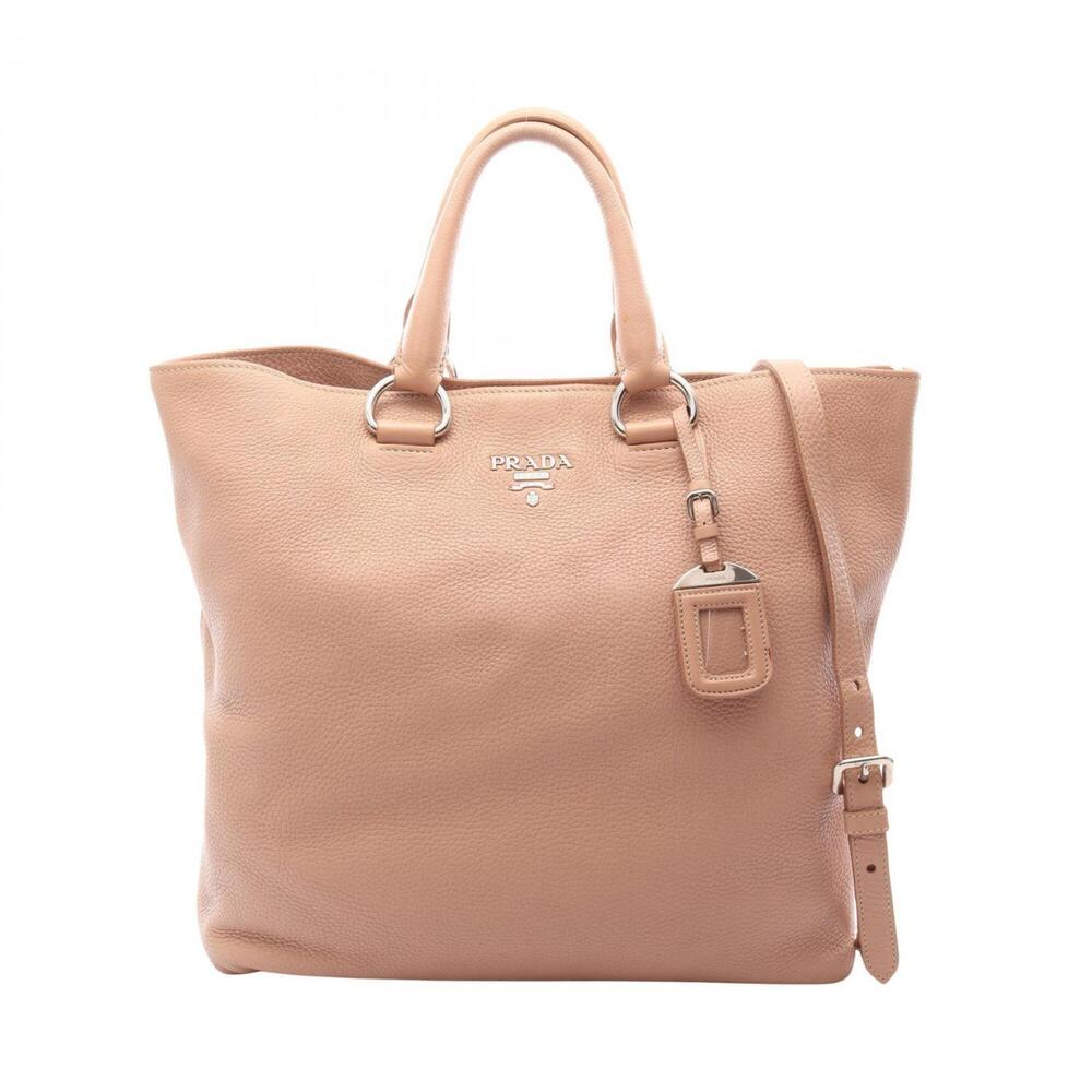 Prada VIT.DAINO 2-Way Tote Bag/Handbag, Leather, Women's, Pink (BN1713)